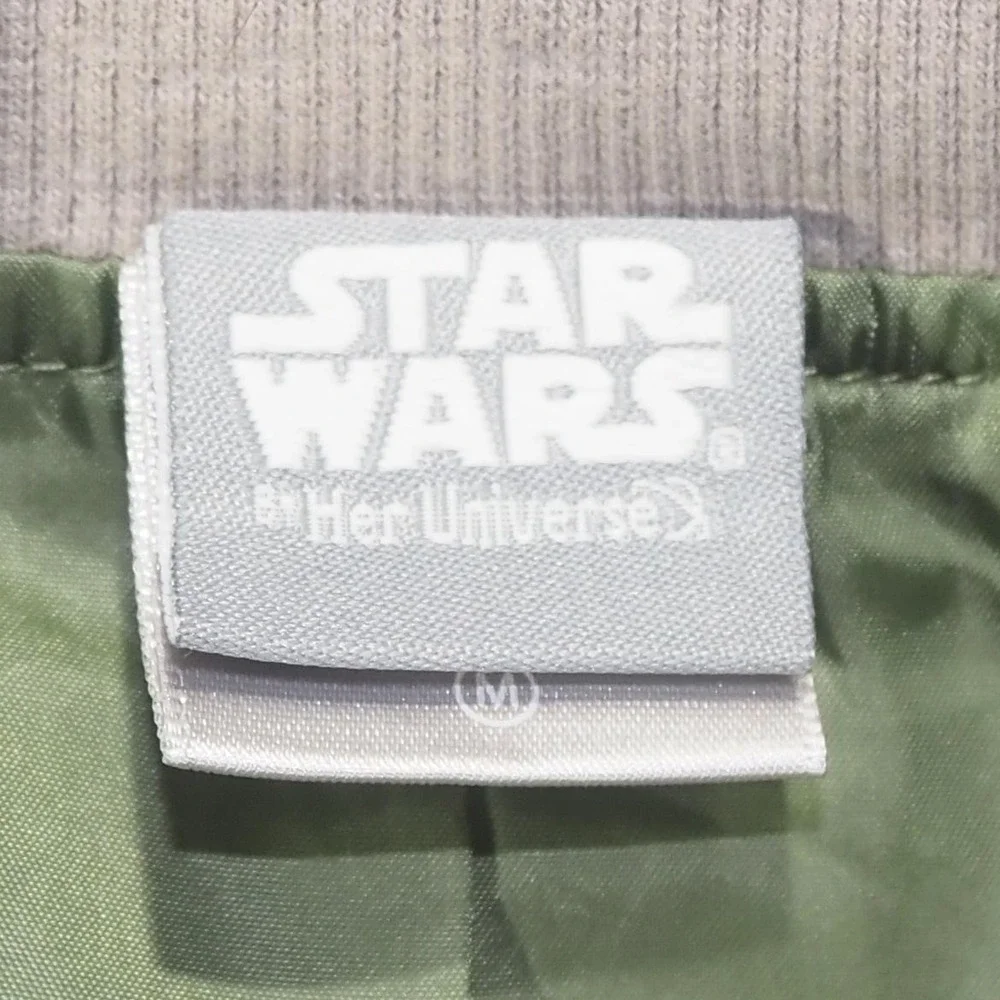 Her Universe Boba Fett Bomber Jacket‎ Women Medium Green Star Wars Mandalorian